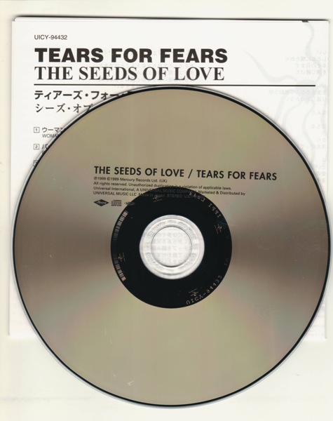 CD & lyrics, Tears For Fears - The Seeds Of Love +4